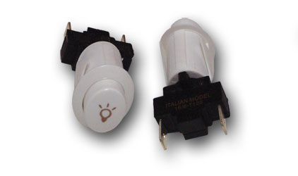 Round switch gas oven lamp button - white color small