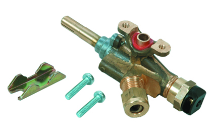 Gas valve with safety